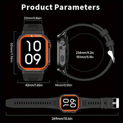 SENBONO Sports Smartwatch with 1000mAh Large Battery, 2.01inch HD Square Display, Wireless 5.4, LED Flashlight, Compass, Diversified Dial, Sleep Monitoring, 100+ Sports Modes, Outdoor Smartwatch, Ideal Gift, Fitness Tracker,