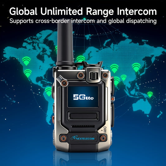 5G/4G 5000 Miles Nationwide Walkie Talkie Long Range K300s POC Two Way Radio SIM Card No Monthly Fee Long Standby Battery Rechargeable Handheld for Outdoor Activities Hiking Camping Hunting Truckers Consruction Business Use,