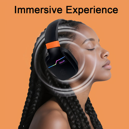 Colusi Gaming Headset with Detachable Mic, 2.4G Wireless USB Gamer Headphones with Mic for PS4PS5/Laptop/PC/Mac, Bass Surround, Suitable for Travel, Work, E-Sports Games, Music Various Scenarios, Work Headphones, Gaming Headp