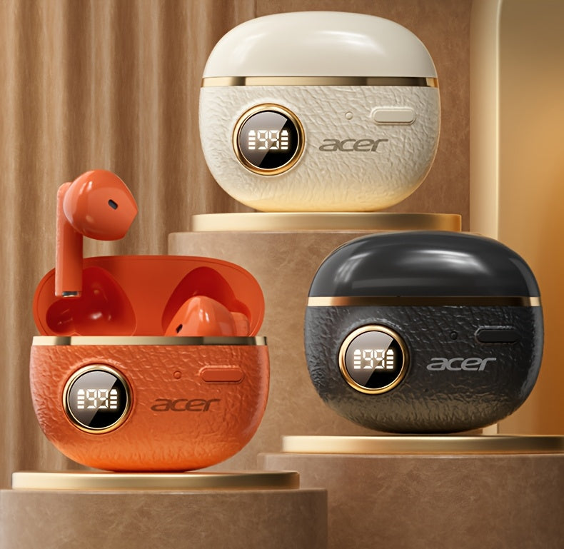 [Acer] 2025 new model back-to-school season TWS Wireless Headset Heavy Bass Stereo + Talking Noise Cancellation Ultra Long Lasting Sports Running In-Ear Low Latency Gaming Mode HIFI Audio Lightweight Touch Design Stylish Desi