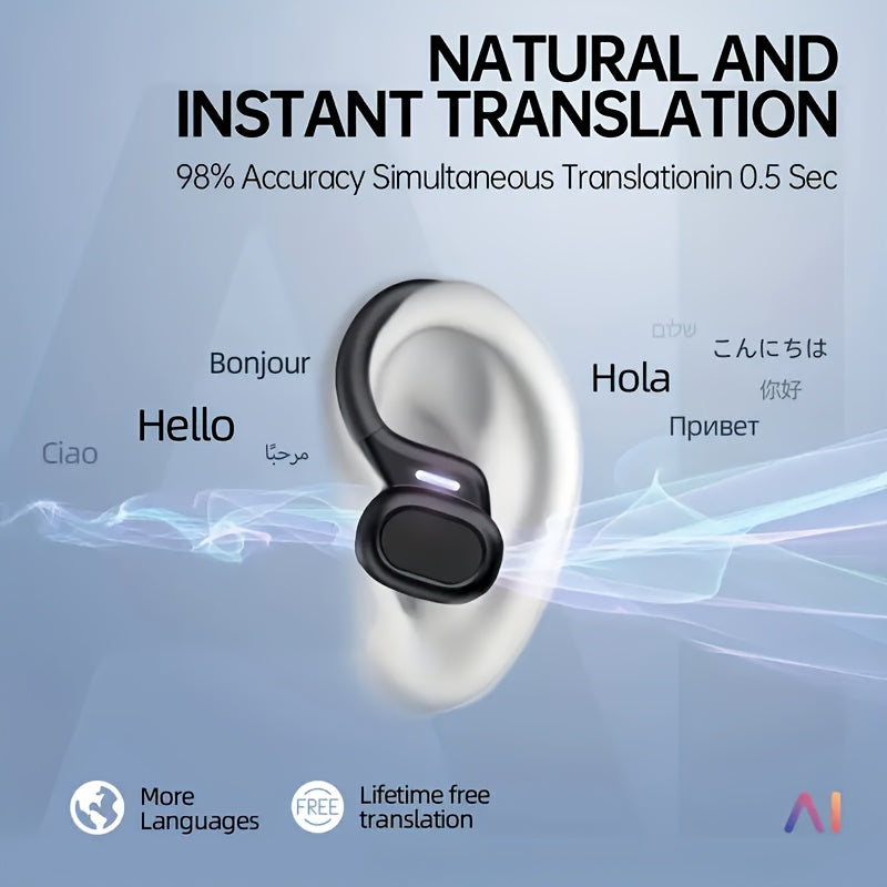144 Real Time Translation Earphones] New 144 Translation Earphones - Real Time Translation, Suitable for Travel, Business, Work