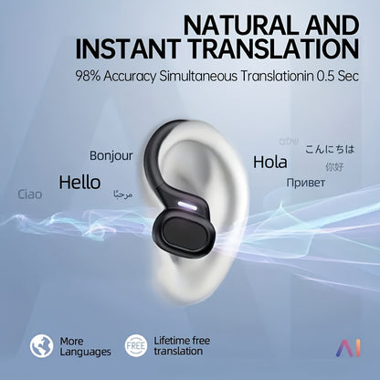 144 Real Time Translation Earphones] New 144 Translation Earphones - Real Time Translation, Suitable for Travel, Business, Work