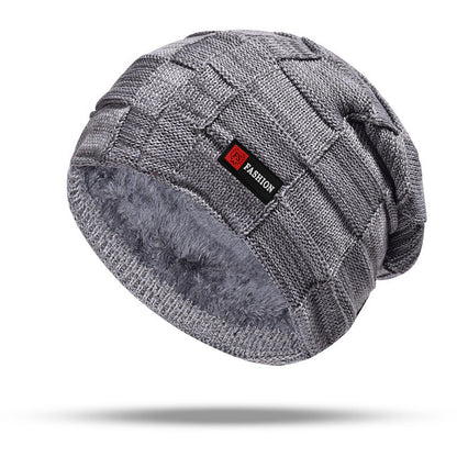 Men's Black Cable-Knit Winter Hat with Ear Flaps & Red Label-Like Patch - Soft Warm Beanie for Cold Weather, Durable Textile Material, Versatile for Sports & Everyday Use - Ideal Gift for Men (Hand Wash/Dry Clean)