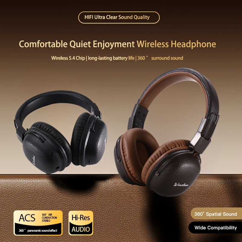 [Noise-Canceling Headphones] 2025 Classic Model Noise-Canceling Headphones - Dual Chip Technology, Lossless Sound, Dual Golden Plating Certification, Foldable/Wireless Design with Strong Anti-Interference Capability, Ensures