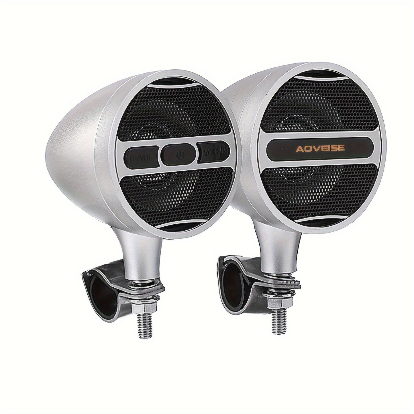 Motorcycle Speakers Waterproof Wireless Motorcycle Audio Stereo Speaker System with USB AUX Mp3 Music Player Fit for 1'' to 1.3'' Handlebar