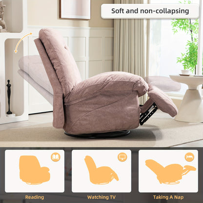 Electric Massage Recliner Chair with Heat - 360° Swivel & Rocking Recliner w/ USB Charging & Storage Pocket(for Christmas Gift)