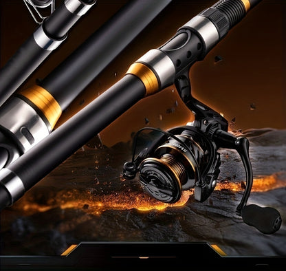 [Sea Fishing Rod Set] Long Throw Sea Fishing Rod Set (2.1m, 2.4m, 2.7m, 3.0m, 3.6m) | Smooth Guide Ring | Seaside Fishing Pole | Fishing Wheel Set Combination | Leisure Fishing