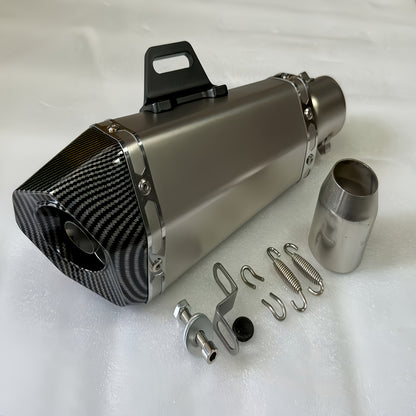 1pc Stainless Steel Motorcycle Exhaust Universal Fit, 51mm Connection Pipe with DB Killer Sticker, for HONDA Yamaha NC700 Z900 GSXR1000 SV650 R6 R3 ZX6R ZX10 K7 MT07 Z1000 and More Street Sport Bike Performance Upgrade – Su