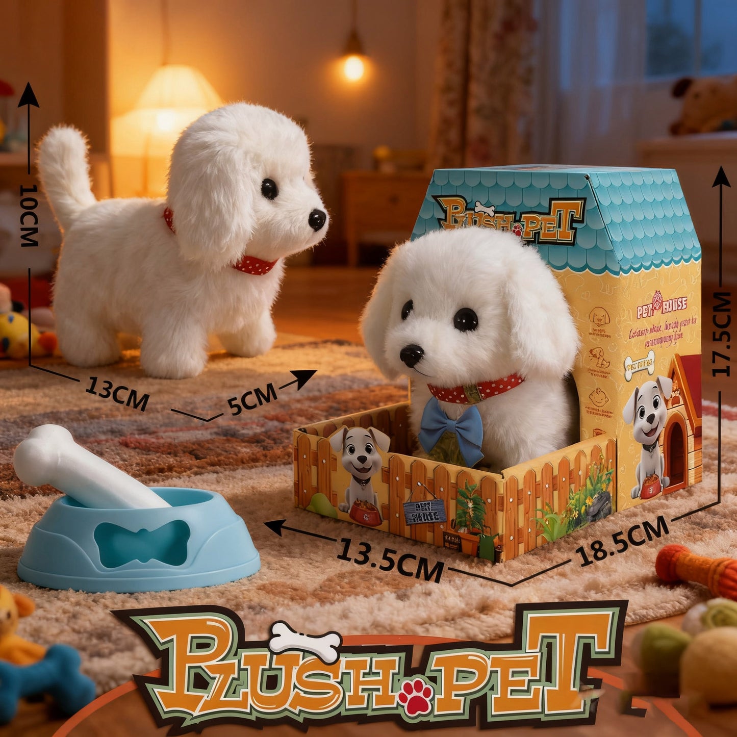 Interactive Electronic Pet Toy Dog, Robot Puppy That Acts Like A Real Puppy, - My Realistic Robotic Puppy, Dog Robot for Children, Robot Dog- Walking, Barking, Tail Wagging, New Year, Holiday Gift, Back-To-School Season Gift,