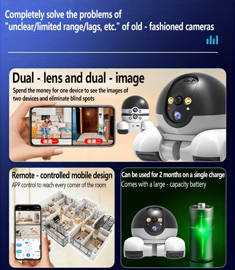 Brand A only sells ultra-high definition pet monitoring mobile home video intercom fully automatic feeding smart video webcam robot pet tracking mobile phone remote remote control feeding machine cat dog hamster cute mother a