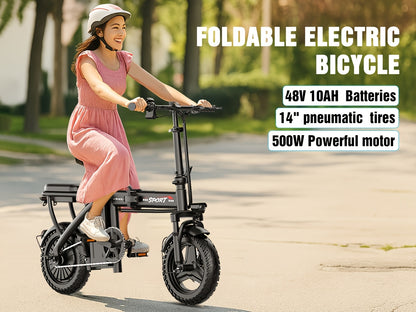 749W Moutain Ebike, 20" Fat Tire Electric Bike For Teens, 48V 20Ah Battery, 7-Speed Ebike Front & Rear Suspension/ Disc Brake. Z6 FlodIng Ebike, 650W 14-inch Adult Electric Bike.Two Models Available
