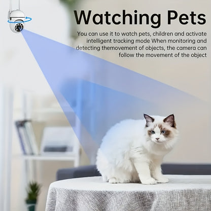 JOOAN 2pcs Wireless WiFi Security Camera System 1080P HD Indoor/Outdoor-like (No) /Pet/Camera Monitoring, PTZ (Pan/Tilt/Zoom), Two-Way Audio, Night Vision, Motion Detection, 2.4G Wi-Fi Smart Home Surveillance Cameras with