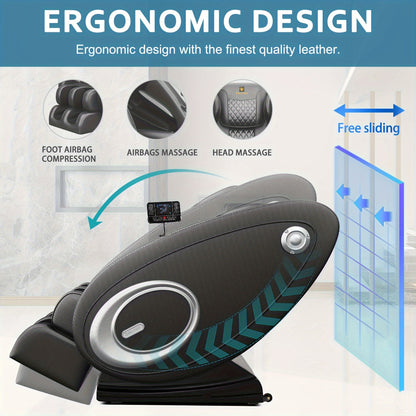 Massage Chair Recliner with Zero Gravity, Full Body Massage Chair with Heating, Built-in Speaker & Touch Screen, Air, Foot Roller - Ideal Christmas Gifts for Men And Women, Electronic Neck And Back Massager