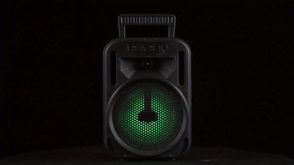 4000W Rechargeable Outdoor Bluetooth Speaker Portable PA System W/ 6.5" Subwoofer, Party Lights USB/TF/FM/TWS, FM Radio, Perfect for Thanksgiving & Christmas Party