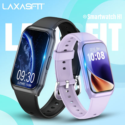 2025 New Smart Bracelet for Phone & for Android - 1.45inch Full Touch Screen, Call/Message Notifications, Music Control, Fitness Tracker with 100+ Sports Modes, Pedometer | Alarm | weather, Silicone Band - Perfect Gift for Me