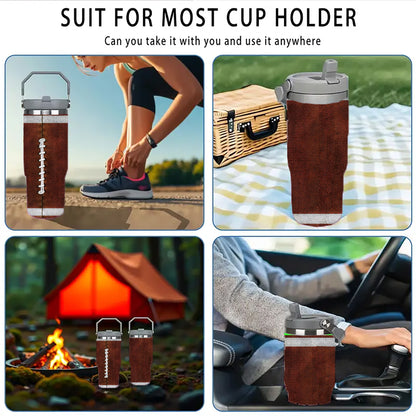 30oz Football Texture Stainless Steel Tumbler, Double Wall Vacuum Insulated Travel Mug, Spill Proof Lid, Perfect Gift for Dad, Mom, Ideal for Christmas, Thanksgiving, Valentine's, Mother's, Father'S Day, Gift for birthday, Co