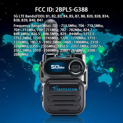 G388 Global Long-range Walkie-talkie 5G Two-way Radio, Multi-LED Flashlight, Rechargeable PTT Cellular Radio Fast Wireless Unlimited Range, Far-end Intercom, HD Sound Quality, Rugged And Suitable for Outdoor Activities (with
