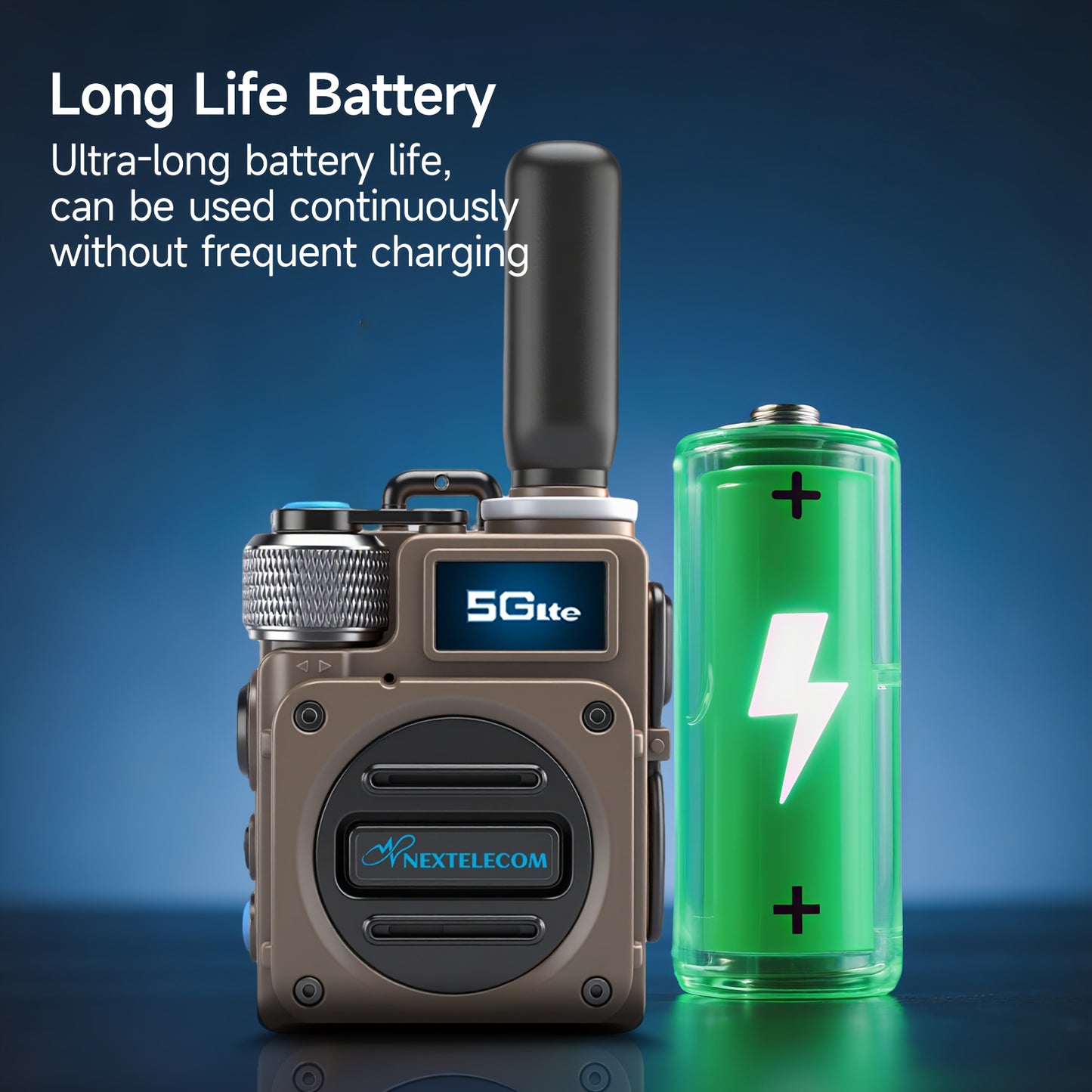 G6S Global POC Walkie-Talkie - Ultra Long Range, 5000+ Miles, Two-Way Radio With SIM Card, Multi-Function Walkie-Talkie, Clear Communication, Aluminum Alloy, Khaki, Great For Outdoor Adventures And Professional Use