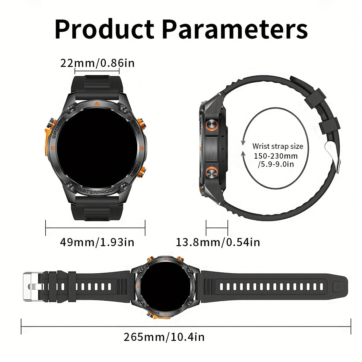 COIUSOR's new 1.46-inch AMOLED supports full phone connectivity +GPS positioning, wireless call sync SMS alerts, High Quality, 170 sports modes and height pressure monitoring, and 540mAh for iPhone and Android phones