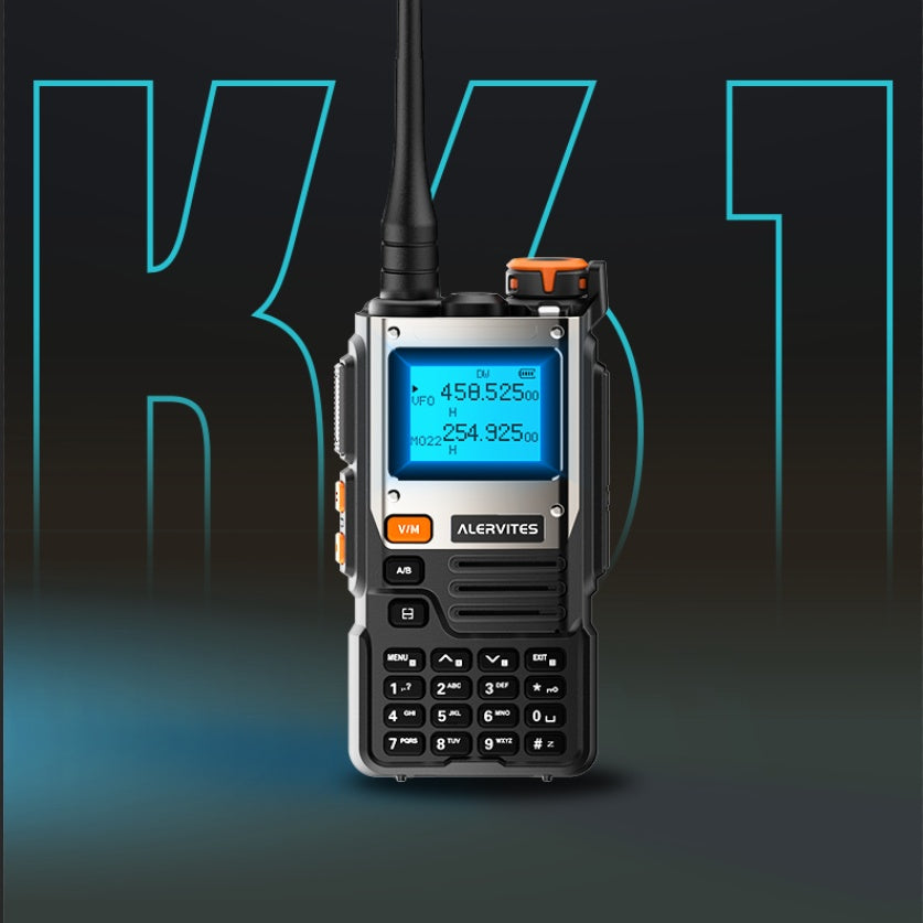 2pcs Alvit High Power 10W Two-Way Radio with 999 Channels, 6 Bands (65-108/108-136/136-174/220-260/260-390/390-520), DTMF, Wireless Copy, NOAA, Type-C Fast Charging, Battery, Outdoor Communication, Rugged Design, Durable Cons