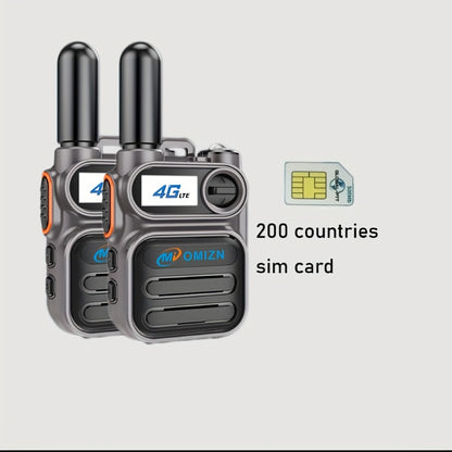 Global Walkie-Talkie with 5G Signal, Shockproof Anti-Fall Dustproof Design, 7-Day Standby, Dual SIM Card Slots, Type-C Fast Charging & Built-in Flashlight for Outdoor Communication