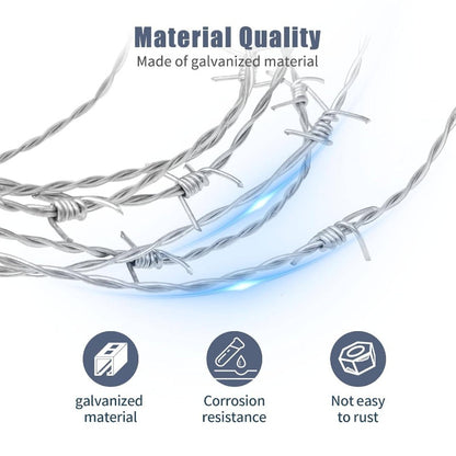 Barbed Wire 328ft, 4 Point 15Gauge Barbed Wire Fence, Useful Wall, Garden, Factory, Hog Wire Fence, Fence Wire, Fencing Wire, Barbed Wire Fence Wire, Wire Mesh, Wire Fencing, Razor Wire Fencing, Barbed Wire For The Garden, Me