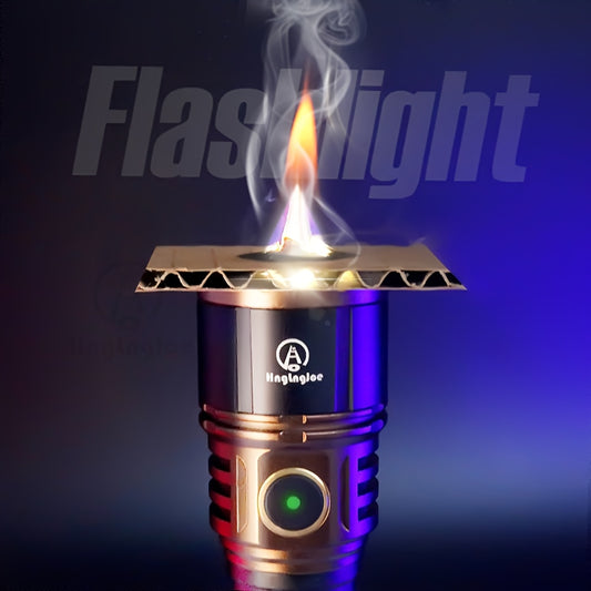 To Generate Fire, An Aluminum Alloy Flashlight, Compact And Portable, With High Lumen Output, 21700 Lithium Battery, 3000 Milliampere, Extremely Long Battery Life, Suitable For Outdoor Survival, Camping, Fishing, Power Outage