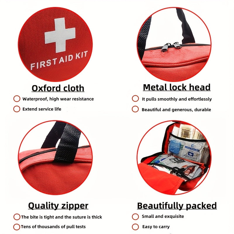 344/738/1030pcs In One Multifunctional Portable Emergency Kit, Suitable for Family, School, Car, Travel, Outdoor Exploration, Essential for Preventing Emergencies, And The Thoughtful First Choice Gift for Family And Friends!