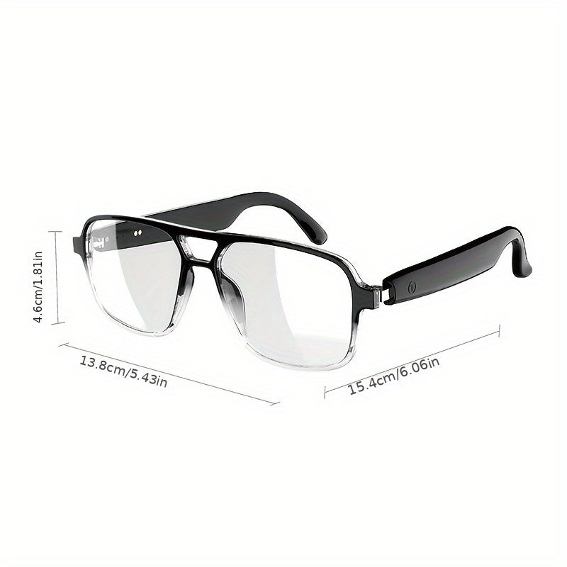 Smart Glasses with Built-in Speaker & Color-Changing Lenses. Features Open Ear Audio, Touch/ Voice Control, Anti-Blue Light, USB-C Charging. Lightweight & Durable Frame for Running, Fishing, Rock Climbing. Includes Case - The