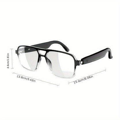Smart Glasses with Built-in Speaker & Color-Changing Lenses. Features Open Ear Audio, Touch/ Voice Control, Anti-Blue Light, USB-C Charging. Lightweight & Durable Frame for Running, Fishing, Rock Climbing. Includes Case - The