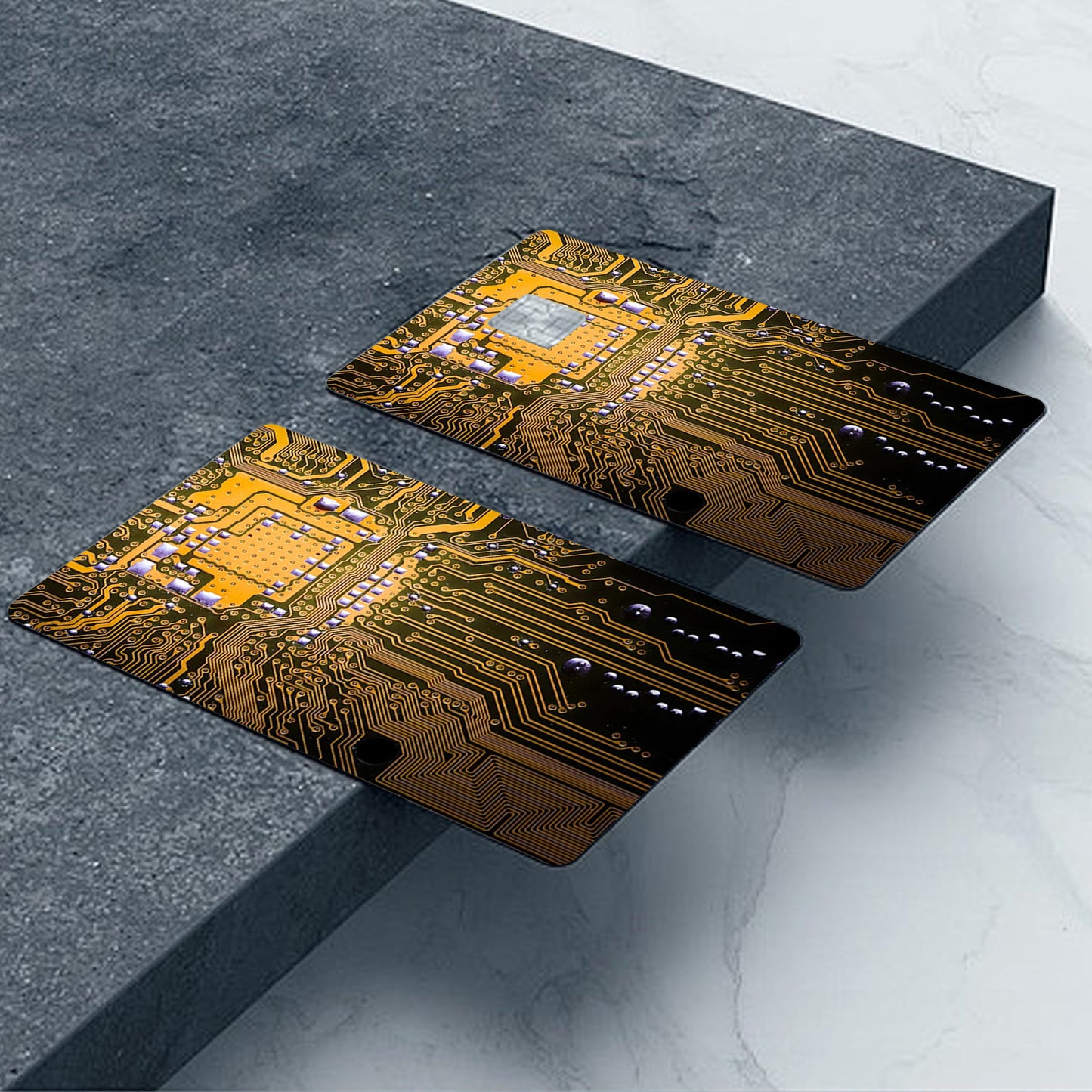 Two Shiny Ultra-Thin Vinyl Credit Card Skins - Glossy Finish, Scratch & Impact Resistant, Precise Fit for Credit/Debit Cards, Transit Passes & Key Cards - One-Time Use Protective Cover with Easy Application (No Residue) - Com