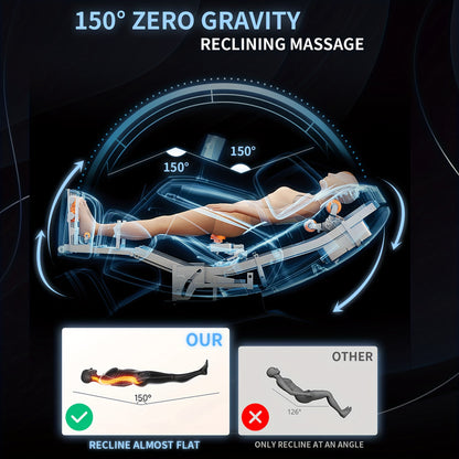 Three Colors Black, Beige, And Gray 4D & 2D Dual-Mechanism Massage Chair Full Body 2025 4D Massage Chair Full Body Zero Gravity Massage Chair With Voice Control