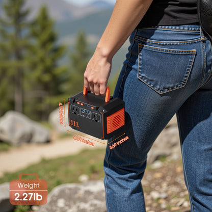 Portable Power Station 240/111/88/83Wh With 60/40/30/21W Solar Panels With AC Outlet 110V(3*USB A, 2*USB C, 2*AC, 2*DC) Solar Generator For Travel Home Emergency Hurricaneth