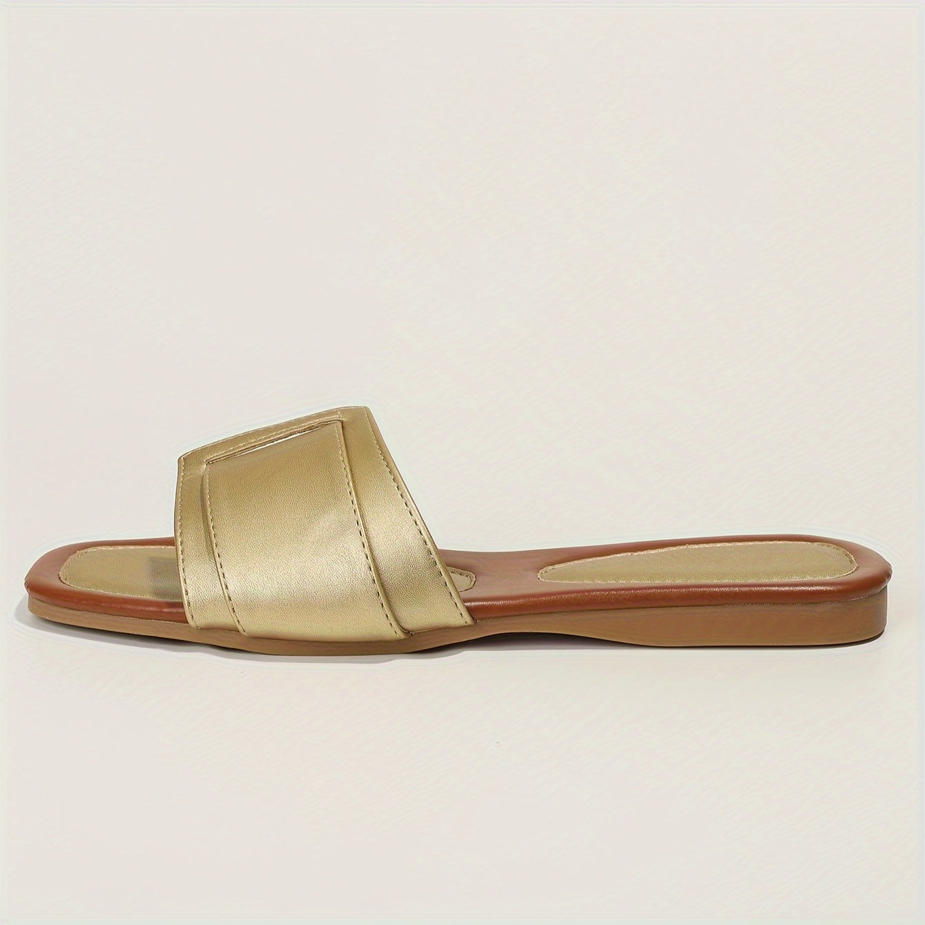 Women'S Slip-On Mules - Slip-Resistant TPR Sole & Cushioned Insole, Golden-Tan & BrownPink/ - All-Season Indoor/Outdoor House Shoes, Versatile For Casual, Formal, Everyday - Easy-clean Synthetic Cover, Indoor Footwear, Stylis