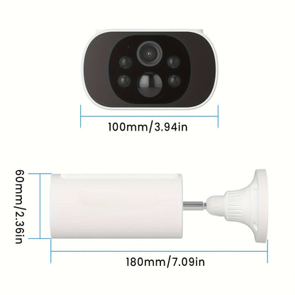 4MP Solar-Powered Wireless Outdoor Camera, 2.4GHz WiFi Security Surveillance with Solar Panel, 3 Night Vision Modes, Human Detection, High Quality, Two-Way Audio & Alexa Support