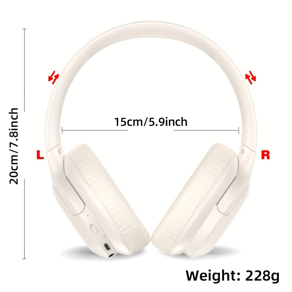 LIFEBEE Active Noise Cancelling Over-Ear Headphones - Wireless ANC Earbuds with Touch Control, Condenser Mic, Lightweight Plastic Semi-Open-Back Design, Sports & Exercise Compatible, Rechargeable Lithium Polymer Battery, Volu