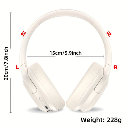 LIFEBEE Active Noise Cancelling Over-Ear Headphones - Wireless ANC Earbuds with Touch Control, Condenser Mic, Lightweight Plastic Semi-Open-Back Design, Sports & Exercise Compatible, Rechargeable Lithium Polymer Battery, Volu