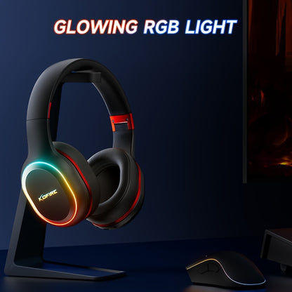 KOFIRE UG-05 2.4GHz Wireless Gaming Headset, Over-Ear Headphones With Vibration Feedback, Noise-Canceling Microphone, And LED Lights, Wireless Headphones For Nintendo Switch, PC, PS5, PS4