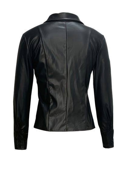 Fashionable Casual Solid Color Zippered Women'S Slim Jacket | Versatile for All Seasons