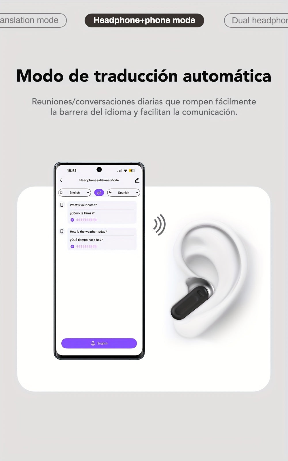 HTC NE20 AI Wireless Translation Earbuds, Supports 134 Languages, HD LED Display & High-Fidelity Sound Quality. Suitable for Office, Exercise, Learning & Voice Calls – Built-in