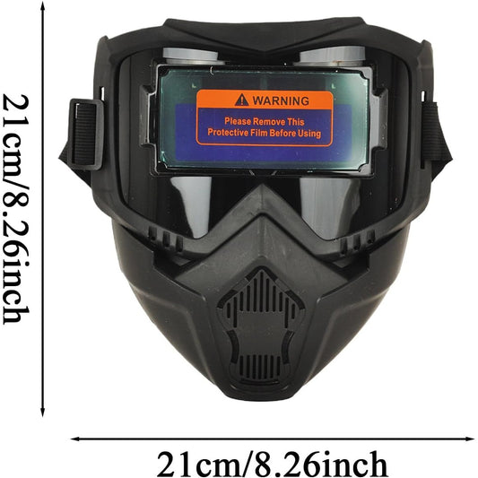 Welding Auto Darkening-Full Face Welding Helmet-Glare Blocking Face Protector, Arc Flash Shield Heat-Insulating Helmet, Eye Protection Gear for Professional Welders-UV IR Protection for Woodworking Metalworking Sanding Mowing