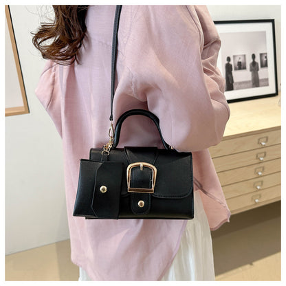 [Square Crossbody Bag] Women'S Small Square Crossbody Bag - Lightweight Synthetic Purse with Snap Closure, Compact Everyday & Formal Bag in Orange, Pink, Blue, Yellow, White, Black - Minimalist Chic Handbag for Women, Crossbo