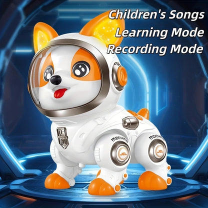 Interactive Robot Dog Toy - Automatic Obstacle Detection, Astronaut Helmet Shape, Expressive Eyes And Tongue, Durable ABS Material, Moves Like A Real Pet - Perfect Gift for Children's Birthdays, Halloween, Or Christmas, Fun L