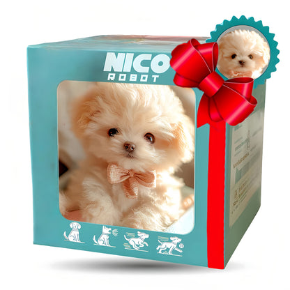 2025 New Interactive Robot Dog Puppy with Expressive Eyes, Realistic Barking & Walking, Soft Plush Body with Fluffy Fur, Tail Wagging & Sound Effects, Lifelike Robot Pet Companion for, Teens, Adults - Ideal Gift for Birthdays