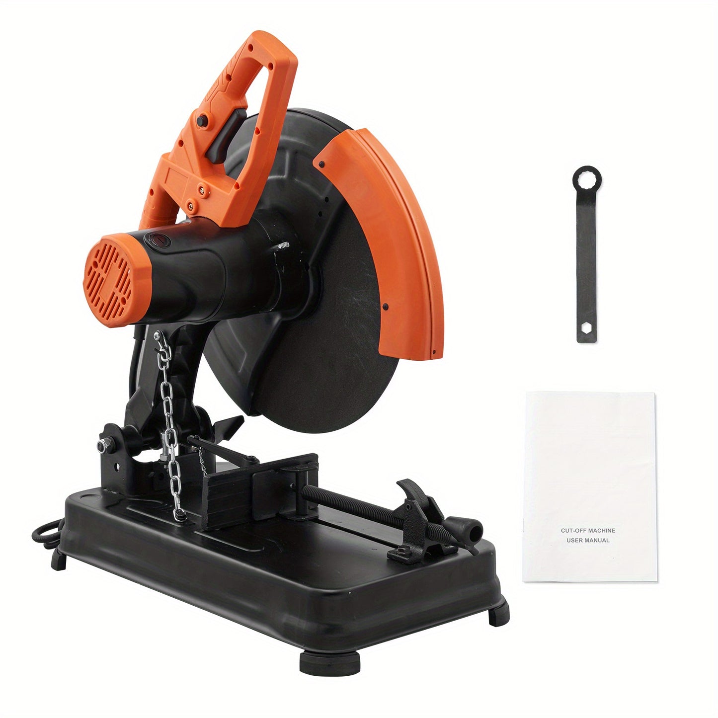 Happybuy 14" Abrasive Chop Saw - 2300W, 3600RPM, Adjustable Angle Miter Saw for Metal Cutting, Ideal for Steel/Rebar/Iron/Aluminum, Includes Safety Warning Sticker