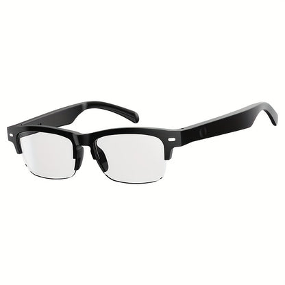 New 2024 Smart Glasses with Automatic Color Changing Lenses, 3-second Automatic Dimming, Suitable for Office, Outdoor, Sports Driving, Unisex Smart Glasses, Music Playback, Hands-free Calling, Transparent Frame, Hardware Anti