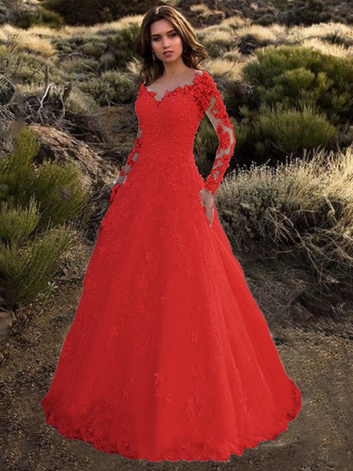 Off Shoulder Wedding Gown Euro Womens Wear Long Sleeve Elegant Design Slim Fit Bridal Dress Statement Outfit for Special Occasions