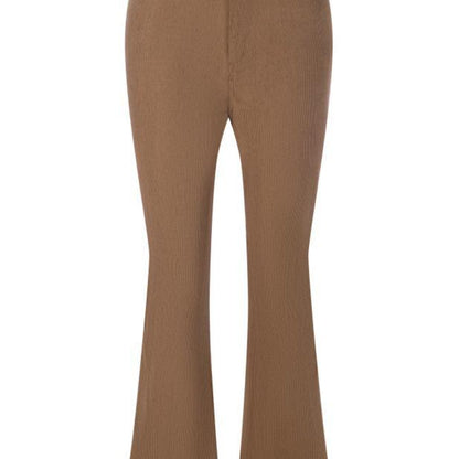 Women'S Flared Casual Pants for Home Wear in Corduroy, Suitable for All Seasons