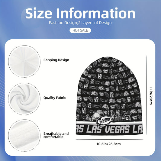 Las Vegas Football Team Logo Beanie Hat - Sport Style Warm Unisex for men & women, Sizing, All-Season Gift for Football Fans (Ideal for Games, Christmas, New Year) - Ultimate Cold Weather Accessory