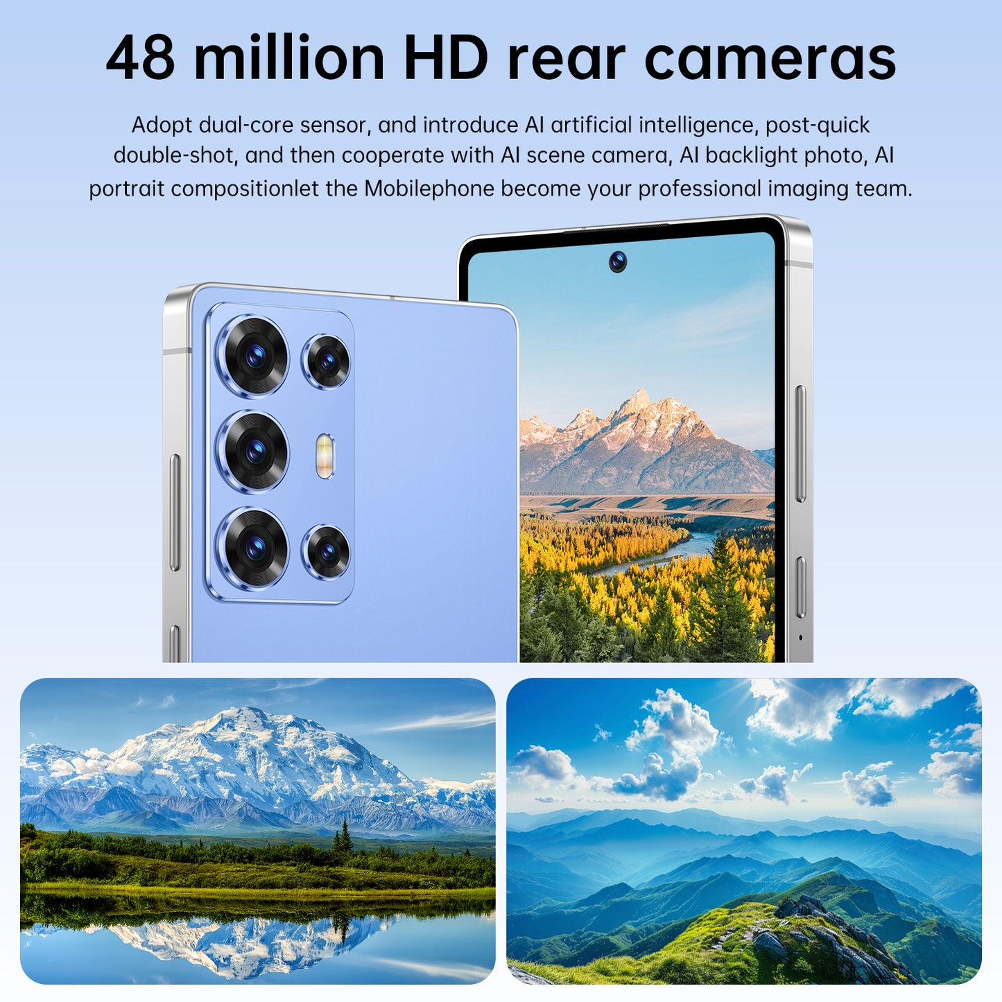 2026 New S25 Intelligent Android Phone | 6.8-inch/3.5-inch, 5G Unlocked Large Screen, Dual 13MP+48MP Camera, USB Type-C Charging, Dual SIM Slots, Includes Stylus, Headphones, Data Cable, Phone Case, Screen Protector | Ideal f